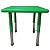 Mesa Infantil Plastico Altura Ajustavel 60 X 60 X 56Cm Verde Bw087Vd - Imagem 2
