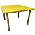 Mesa Infantil Plastico Altura Ajustavel 88 X 88 X 56 Cm Amarelo Bw088Am - Imagem 2
