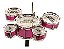 Mini Bateria Infantil - Vermelho Bw038Vm - Imagem 4