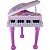 Piano Infantil Com Banquinho Rosa Bw099Rs - Importway - Imagem 3