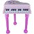 Piano Infantil Com Banquinho Rosa Bw099Rs - Importway - Imagem 5