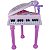 Piano Infantil Com Banquinho Rosa Bw099Rs - Importway - Imagem 1