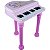 Piano Infantil Com Banquinho Rosa Bw099Rs - Importway - Imagem 6
