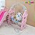 Playground Infantil Rosa 3 em 1 Com Escorregador Balanço Cesta De Basquete E Bola - Imagem 6