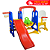 Playground 5 em 1 Com Escorregador Balanço Cesta de Basquete Gol e Bola - Imagem 1