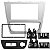 Moldura Painel 2 Din Multimídia Mp5 Gol G5 2008 A 2012 Prata - Imagem 3