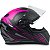 Capacete para Moto Fechado GT2 Rosa Preto com Viseira Cristal e Narigueira Alta Tamanho 58 - FW3 - Imagem 1