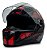Capacete Fechado GT Femme Preto e Vermelho Tamanho 56 - FW3 - Imagem 2
