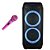 Caixa De Som Bluetooth Bomber Party 1200 USB + Microfone Com Fio Rosa Profissional Le Son - Imagem 1