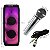 Microfone com Fio Cor Prata Profissional Leson + Caixa De Som Bluetooth Bomber Beatbox 1800 - Imagem 5