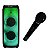 Microfone Com Fio Profissional Preto Le Son + Caixa de Som Bluetooth Bomber Beatbox 1800 90W - Imagem 1