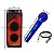 Microfone Azul Com Fio Profissional P10 - LeSon + Caixa De Som Bluetooth Bomber Beatbox 1100 - Imagem 7