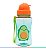 Garrafinha Com Canudo De Silicone Frutt Avocado 350ml Com Tampa Flip-Top E Alça De Segurança - Buba - Imagem 1