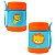 Pote Térmico Animal Leão Buba Infantil Feito Em Aço Inoxidável 320ml Com Talher Suporta Temperatura Quente E Fria - Imagem 3
