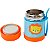 Pote Térmico Animal Leão Buba Infantil Feito Em Aço Inoxidável 320ml Com Talher Suporta Temperatura Quente E Fria - Imagem 2