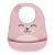 Babador De Silicone Com Pega Migalhas Gumy Rosa Botão Ajustável Design Divertido Para As Refeições do Bebê - Imagem 1