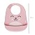 Babador De Silicone Com Pega Migalhas Gumy Rosa Botão Ajustável Design Divertido Para As Refeições do Bebê - Imagem 3