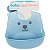 Babador De Silicone Com Bolso Pega Migalhas Gumy Azul Botão Ajustável Ideal Para Refeições Do Bebê - Imagem 2