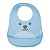 Babador De Silicone Com Bolso Pega Migalhas Gumy Azul Botão Ajustável Ideal Para Refeições Do Bebê - Imagem 1