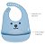 Babador De Silicone Com Bolso Pega Migalhas Gumy Azul Botão Ajustável Ideal Para Refeições Do Bebê - Imagem 4