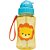 Garrafinha Amarela Com Canudo De Silicone Fun Leão 350ml Passeio Com Tampa Flip-Top E Alça De Segurança - Buba - Imagem 1
