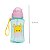 Garrafinha Azul Com Canudo De Silicone Fun Girafa 350ml Desmame Com Tampa Flip-Top E Alça De Segurança - Buba - Imagem 3