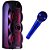 Microfone com Fio Azul Profissional MC200 P10 + Caixa de Som Bluetooth Bomber Party 800 50W Portátil - Imagem 1