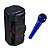 Microfone Com Fio Azul Profissional MC200 LeSon+Caixa de Som Bluetooth Bomber Play 770 50W Portátil - Imagem 1