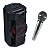 Microfone com Fio Prata Profissional MC200 P10 +Bluetooth Portátil Alto Falante Bomber Play 770 50W - Imagem 1