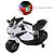 Mini Moto Elétrica 6V Branca Importway Infantil Para Pequenos Pilotos Aventureiros Com Luzes Farol Buzina Recarregável - Imagem 7