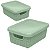 Caixa Organizadora Jaguar 1,8L Verde Menta Ideal Para Organização De Armários E Prateleiras Com Tampa - Jaguar - Imagem 6