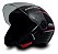 Capacete Aberto X Open Preto Com Vermelho Rosa Ou Azul FW3 Diversos Tamanhos E Viseira Transparente - Imagem 9