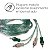 Cabo Injetado Rca Verde/Prata Emborrachado Transparente 4mm 5m Linha Svart TechOne - Imagem 7