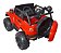 Mini Carro Elétrico Jipe Vermelho Infantil Criança 12V Com Controle Remoto Luz Som Usb Mp3 Importway - Imagem 3