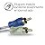 Cabo RCA Azul/Prata Transparente 4MM 5M Svart Revestimento Em Pvc Plugs De Metal Banhados A Níquel Tech One - Imagem 3