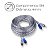 Cabo RCA Azul/Prata Transparente 4MM 5M Svart Revestimento Em Pvc Plugs De Metal Banhados A Níquel Tech One - Imagem 2