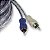 Cabo RCA Azul/Prata Transparente 4MM 5M Svart Revestimento Em Pvc Plugs De Metal Banhados A Níquel Tech One - Imagem 6