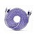 Cabo Injetado Rca Roxo Com Prata 4mm 5m Plug Em Metal Blindagem Contra Interferências Linha Svart TechOne - Imagem 1