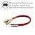 Cabo Conector Y Linha Svart Vermelho Plug Em Metal Transparente 5mm 1Macho 2Fêmeas Cobre Isolamento Dielétrico TechOne - Imagem 2