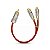 Cabo Conector Y Linha Svart Vermelho Plug Em Metal Transparente 5mm 1Macho 2Fêmeas Cobre Isolamento Dielétrico TechOne - Imagem 1