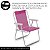 Cadeira de Praia Alta Rosa De Alumínio Com Encosto - Bel - Imagem 5