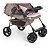 Carrinho Para Bebê Rev II Milano Capuccino Rosa Com 4 Rodas + Bebe Conforto Preto e Cinza Com Capota Galzerano - Imagem 8