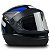 Capacete Fechado Para Moto Com Design Espotivo Modelo Automatic da FW3 Tamanho 58 Preto e Azul ABS e Super Resistente - Imagem 5