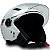 Capacete Moto X Open Classic da FW3 Cor Branco Brilhante Tamanho 60 Viseira 2mm Inmetro Forro Removível ABS Resistente - Imagem 4