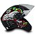 Capacete para Moto Fechado X Open Carol Turbo Viseira 2mm Tamanho 58 Preto Brilhante FW3 Carol Turbo ABS Inmetro - Imagem 6