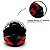 Capacete Fechado Narigueira Vermelho ABS Resistente Forro Removivel Tamanho 58 Modelo GTN Speed Marca FW3 Inmetro - Imagem 3