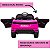 Carrinho Elétrico Land Rover Evoque Rosa Infantil 12V Com Controle Remoto Faróis de Led Som Usb Mp3 Carro BW128 - Imagem 7
