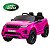 Carrinho Elétrico Land Rover Evoque Rosa Infantil 12V Com Controle Remoto Faróis de Led Som Usb Mp3 Carro BW128 - Imagem 6