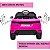 Carrinho Elétrico Land Rover Evoque Rosa Infantil 12V Com Controle Remoto Faróis de Led Som Usb Mp3 Carro BW128 - Imagem 4