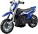 Mini Moto Elétrica Cross 6V Importway Azul BW233AZ Certificado Inmetro Velocidade Máxima 3km/h Luz Rodas de Treinamento - Imagem 1